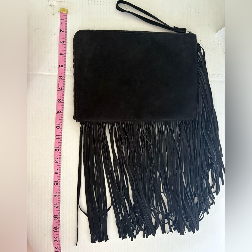 Zara fringe suede wristlet - Picture 2 of 8
